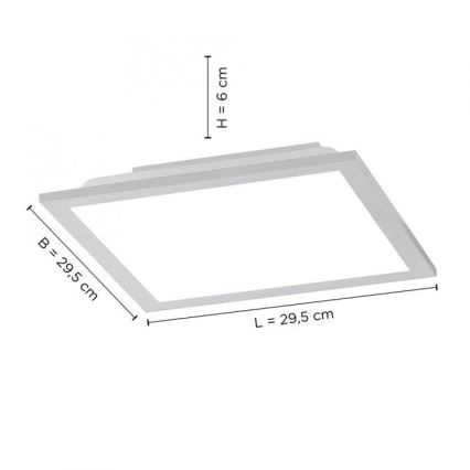 Leuchten Direkt 14754-21- LED Dimmable ceiling light FLAT LED/20W/230V 2700K-5000K + remote control