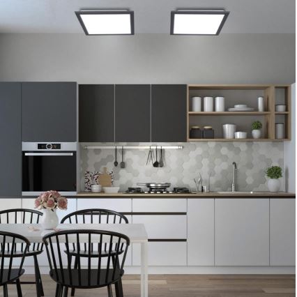 Leuchten Direkt 14755-18 - LED Dimmable ceiling light FLAT LED/28W/230V 2700-5000 + remote control