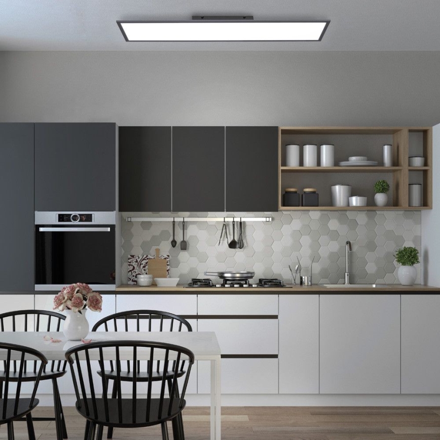 Leuchten Direkt 14757-18 - LED Dimmable surface-mounted panel FLAT LED/36W/230V 2700-5000K black + remote control