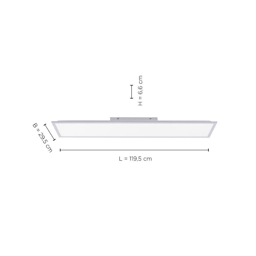 Leuchten Direkt 14757-21- LED Dimmable surface-mounted panel FLAT LED/36W/230V 2700-5000K silver + remote control