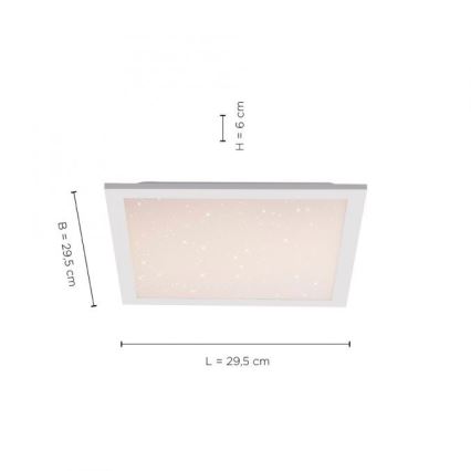 Leuchten Direkt 14760-16 - LED Dimmable ceiling light STARRYFLAT LED/20W/230V 2700-5000K + remote control