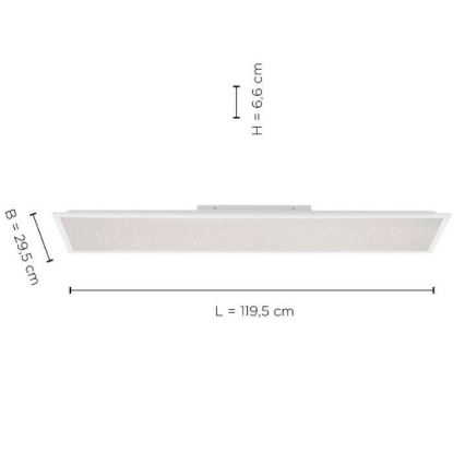 Leuchten Direkt 14762-16 - LED Dimmable light STARRYFLAT LED/36W/230V + remote control