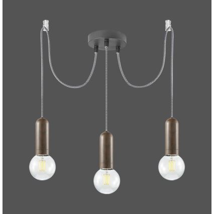 Leuchten Direkt 14776-48 - Chandelier on a string TURN ME 3xE27/60W/230V spider