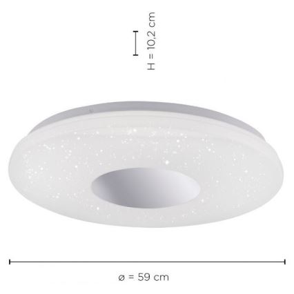 Leuchten Direkt 14822-17 - LED Bathroom ceiling light with a sensor LAVINIA LED/40W/230V IP44