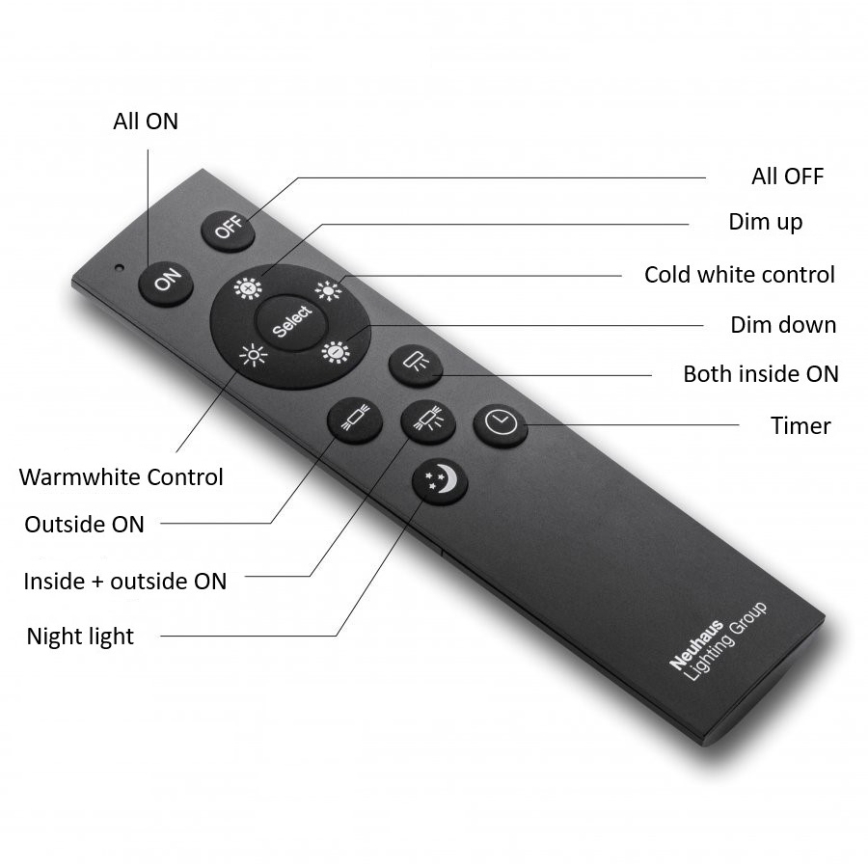 Leuchten Direkt 14854-16 - LED Dimmable ceiling light EDGING LED/30W/230V 2700-5000K + remote control