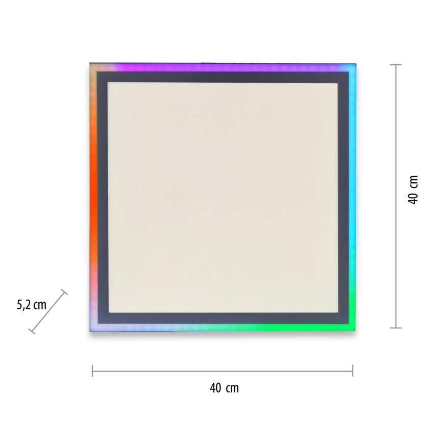 Leuchten Direkt 14900-16 - LED RGB Dimmable ceiling light EDGING LED/24W/230V + remote control