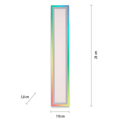Leuchten Direkt 14901-16 - LED RGB Dimmable ceiling light EDGING LED/24W/230V + remote control