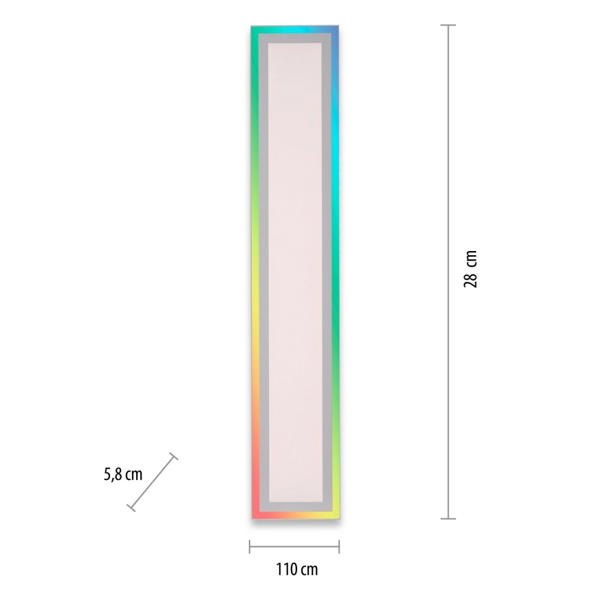 Leuchten Direkt 14901-16 - LED RGB Dimmable ceiling light EDGING LED/24W/230V + remote control