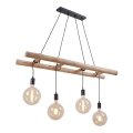 Leuchten Direkt 15025-18 - Chandelier on a string EDGAR 4xE27/60W/230V eucalyptus