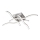 Leuchten Direkt 15131-55 - LED Surface-mounted chandelier WAWE 4xLED/4,6W/230V matte chrome