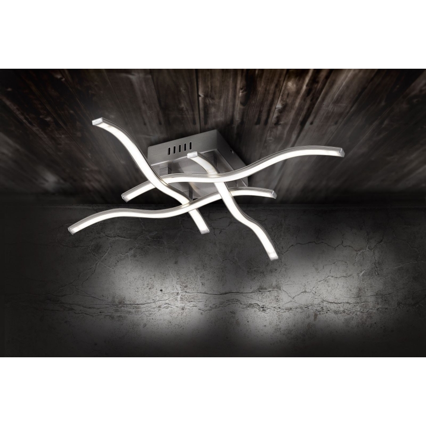 Leuchten Direkt 15131-55 - LED Surface-mounted chandelier WAWE 4xLED/4,6W/230V matte chrome