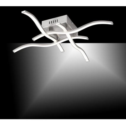 Leuchten Direkt 15131-55 - LED Surface-mounted chandelier WAWE 4xLED/4,6W/230V matte chrome