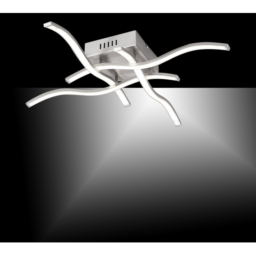 Leuchten Direkt 15131-55 - LED Surface-mounted chandelier WAWE 4xLED/4,6W/230V matte chrome