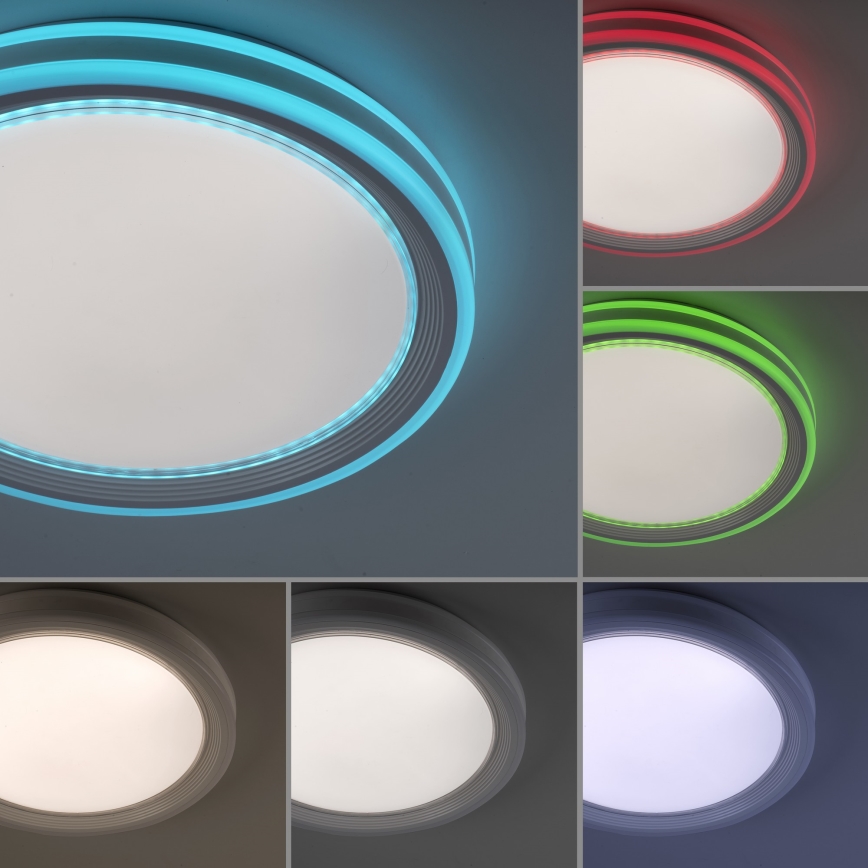Leuchten Direkt 15154-16 - LED RGB Dimmable ceiling light EDGING LED/39W/230V + remote control