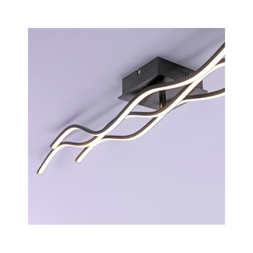 Leuchten Direkt 15167-18-LED Flush-mounted ceiling light WAWE 2xLED/12,5W/230V+LED/17W black