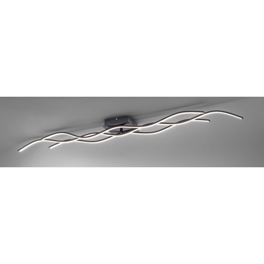 Leuchten Direkt 15167-18-LED Flush-mounted ceiling light WAWE 2xLED/12,5W/230V+LED/17W black