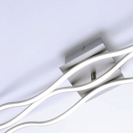 Leuchten Direkt 15167-55 - LED Surface-mounted ceiling light WAWE 2xLED/12,5W/230V+LED/17W matte chrome