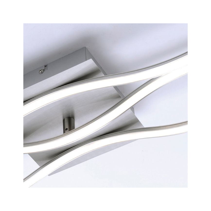 Leuchten Direkt 15167-55 - LED Surface-mounted ceiling light WAWE 2xLED/12,5W/230V+LED/17W matte chrome