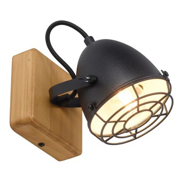 Leuchten Direkt 15171-18 - Wall spotlight BEETLE 1xE14/10W/230V pine