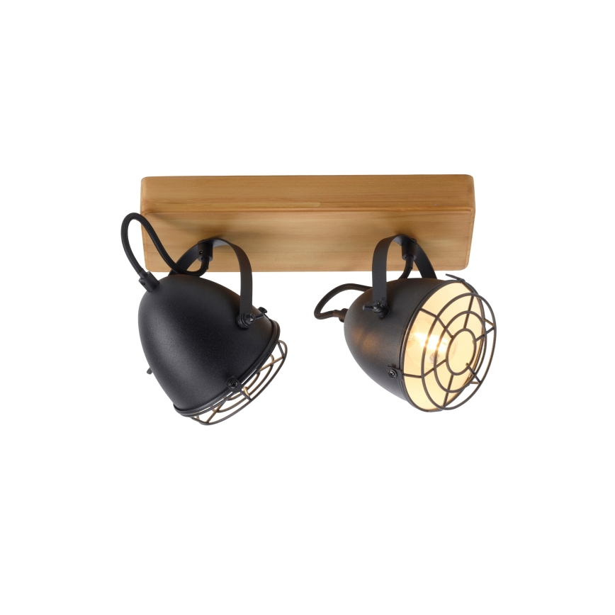 Leuchten Direkt 15172-18 - Spotlight BEETLE 2xE14/10W/230V pine