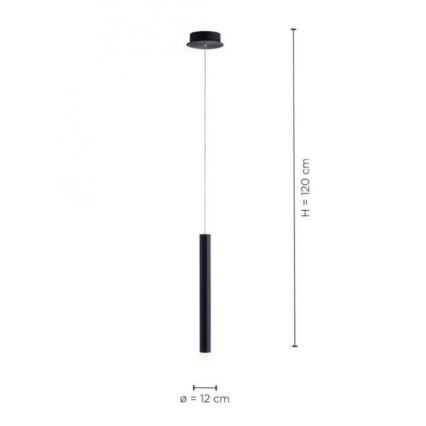 Leuchten Direkt 15202-18 - LED Chandelier on a string BRUNO LED/4,8W/230V black