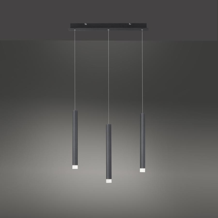 Leuchten Direkt 15203-18 - LED Chandelier on a string 3xLED/4,8W/230V black