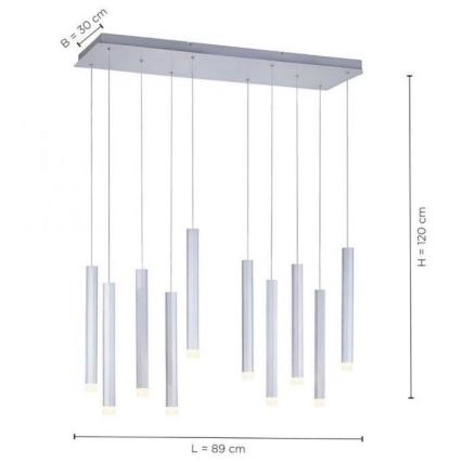 Leuchten Direkt 15206-95 - LED Chandelier on a string BRUNO 10xLED/4,8W/230V