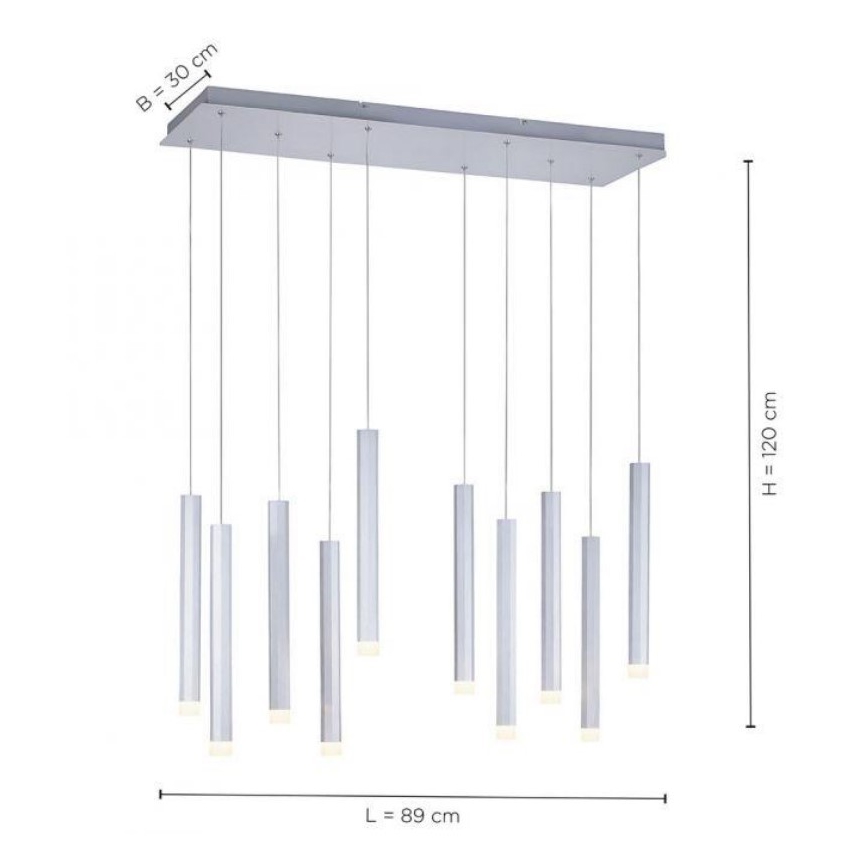 Leuchten Direkt 15206-95 - LED Chandelier on a string BRUNO 10xLED/4,8W/230V
