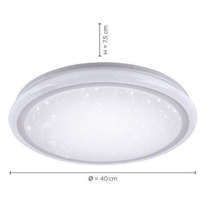 Leuchten Direkt 15220-16 - LED RGB Dimmable ceiling light LUISA LED/28W/230V + remote control