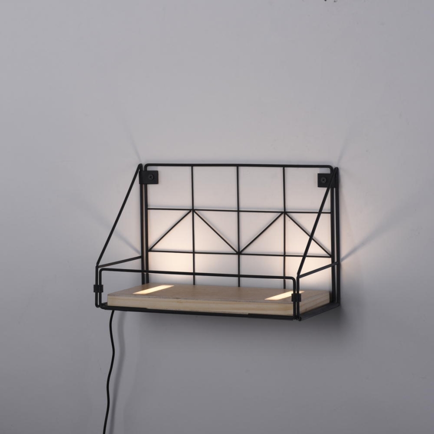 Leuchten Direkt 15276-18 - Shelf with LED lighting BOARD 2xLED/1,75W/230V 30 cm eucalyptus