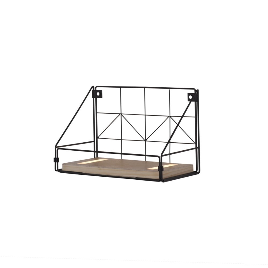 Leuchten Direkt 15276-18 - Shelf with LED lighting BOARD 2xLED/1,75W/230V 30 cm eucalyptus