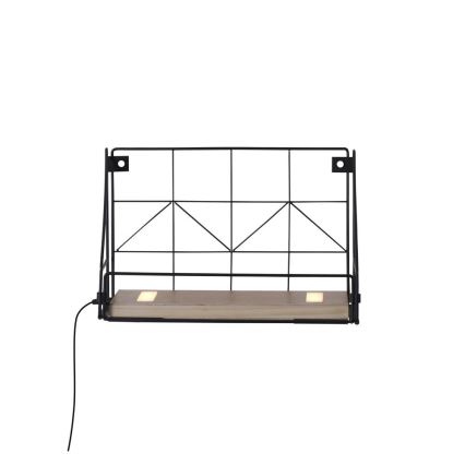 Leuchten Direkt 15276-18 - Shelf with LED lighting BOARD 2xLED/1,75W/230V 30 cm eucalyptus