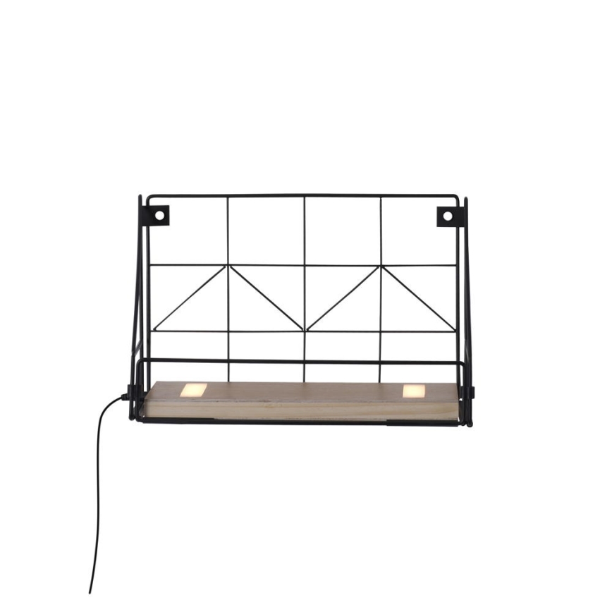 Leuchten Direkt 15276-18 - Shelf with LED lighting BOARD 2xLED/1,75W/230V 30 cm eucalyptus