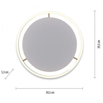 Leuchten Direkt 15391-60 - LED Dimmable ceiling light RITUS LED/20W/230V brass