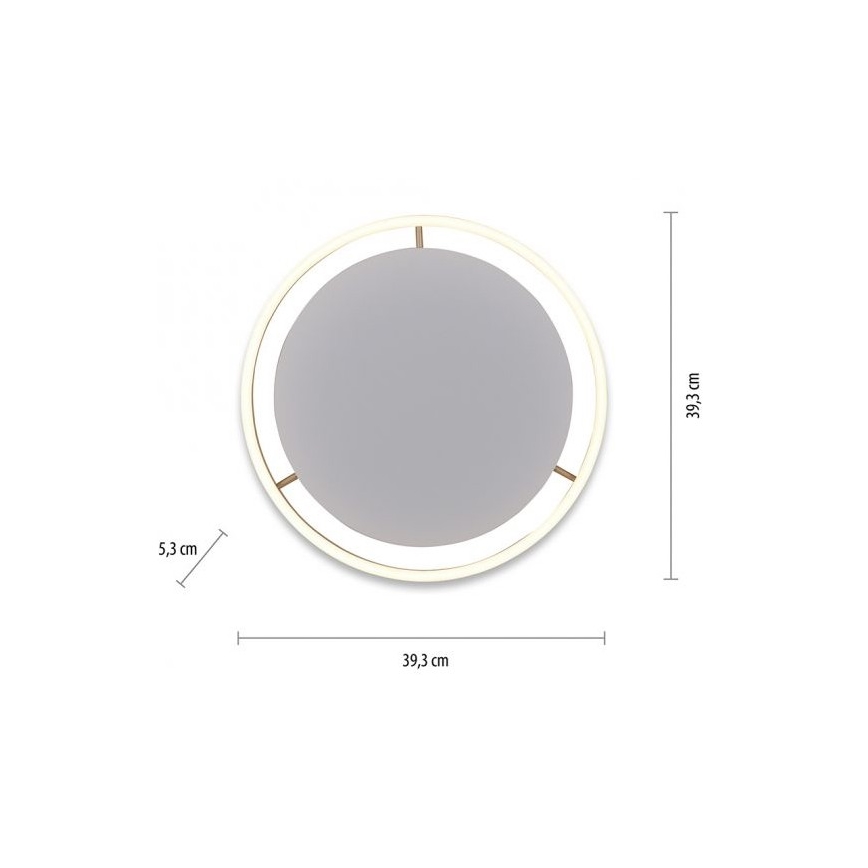 Leuchten Direkt 15391-60 - LED Dimmable ceiling light RITUS LED/20W/230V brass