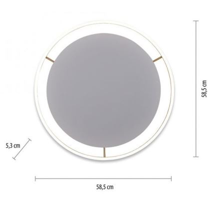 Leuchten Direkt 15392-60 - LED Dimmable ceiling light RITUS LED/30W/230V brass