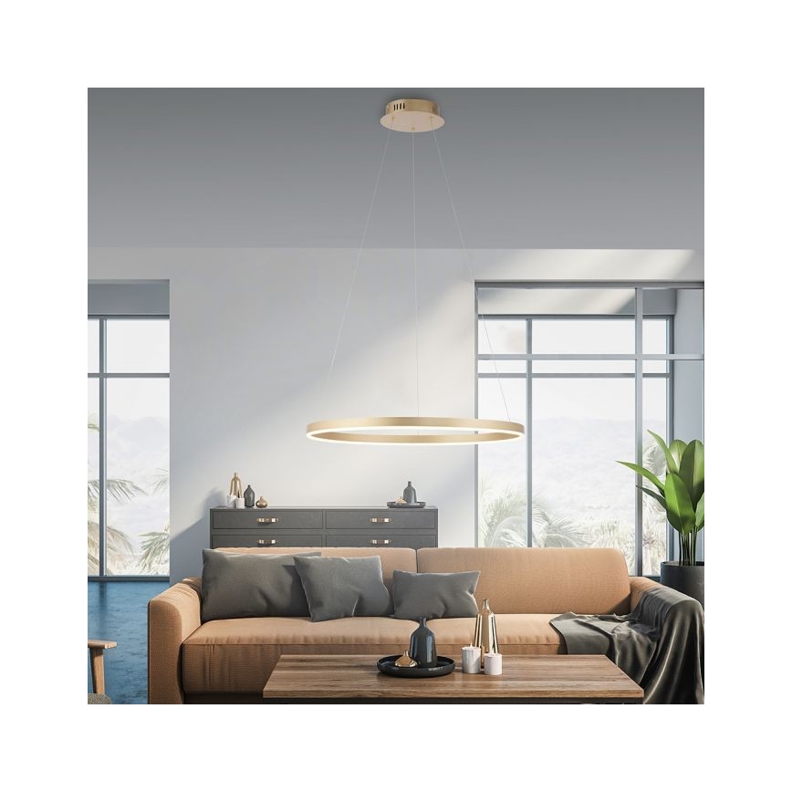 Leuchten Direkt 15394-60 - LED Dimmable chandelier on a string RITUS LED/30W/230V brass