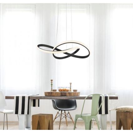 Leuchten Direkt 15402-18-LED Dimmable chandelier on a string MARIA LED/25W/230V black