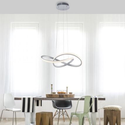 Leuchten Direkt 15402-95 - LED Dimmable chandelier on a string MARIA LED/25W/230V matte chrome