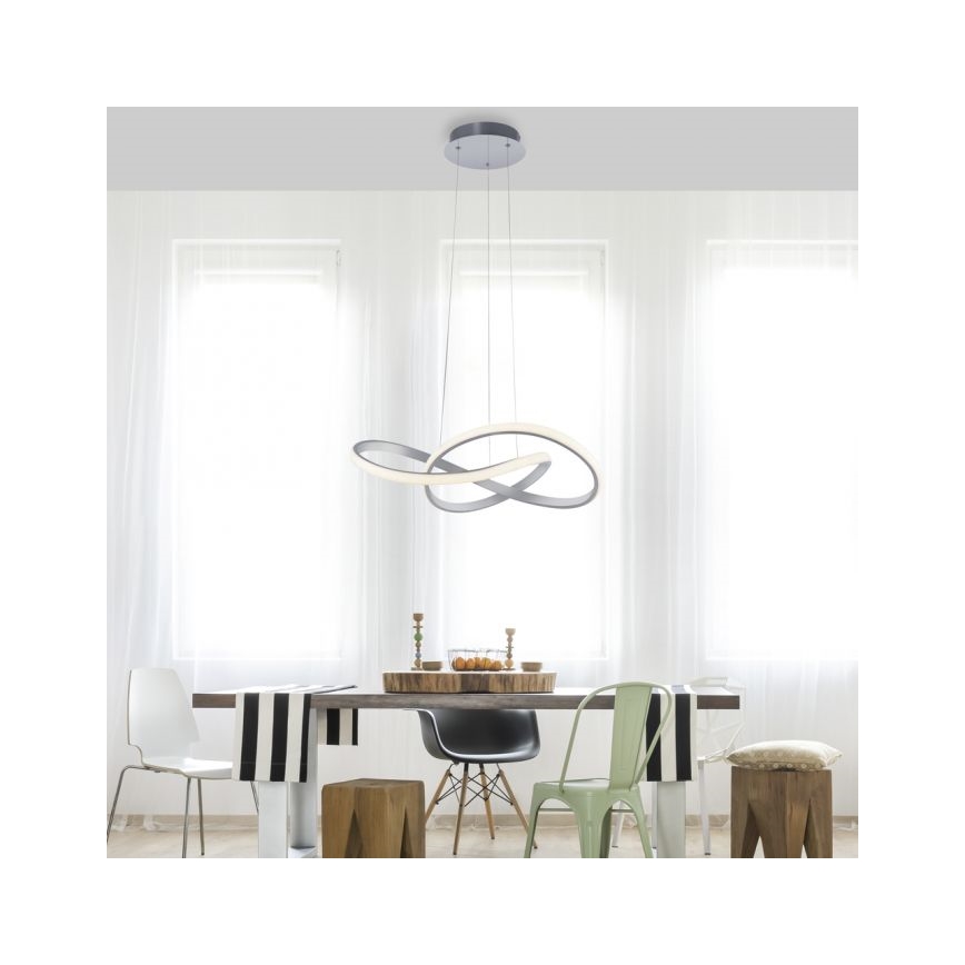 Leuchten Direkt 15402-95 - LED Dimmable chandelier on a string MARIA LED/25W/230V matte chrome