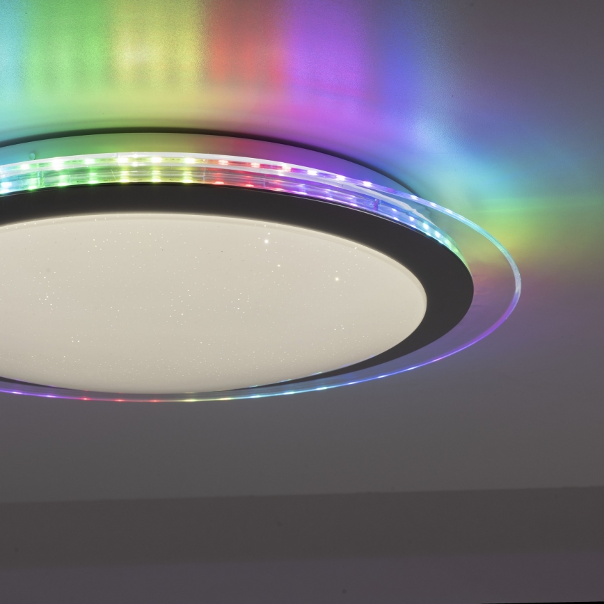Leuchten Direkt 15411-21- LED RGB Dimmable ceiling light CYBA LED/26W/230V + remote control