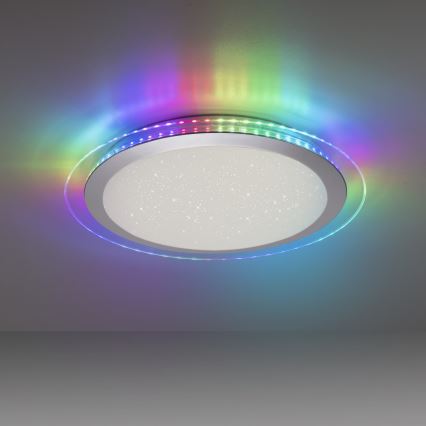 Leuchten Direkt 15411-21- LED RGB Dimmable ceiling light CYBA LED/26W/230V + remote control