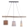 Leuchten Direkt 15460-23 - Chandelier on a string DAMIAN 3xE27/60W/230V eucalyptus