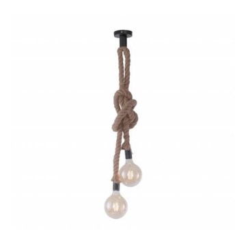 Leuchten Direkt 15482-18 - Chandelier on a string ROPE 2xE27/60W/230V
