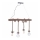 Leuchten Direkt 15483-18 - Chandelier on a string ROPE 4xE27/60W/230V