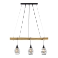 Leuchten Direkt 15526-79 - Chandelier on a string SPRING 3xE27/40W/230V eucalyptus