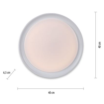 Leuchten Direkt 15544-16 - LED RGB Dimmable ceiling light RIBBON LED/15W/230V + remote control