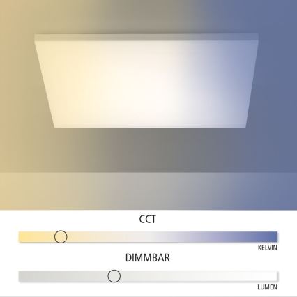 Leuchten Direkt 15552-16 - LED Dimmable ceiling light CANVAS LED/40W/230V 2700-5000K + remote control