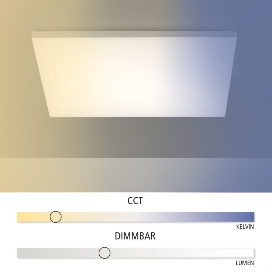 Leuchten Direkt 15552-16 - LED Dimmable ceiling light CANVAS LED/40W/230V 2700-5000K + remote control