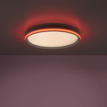 Leuchten Direkt 15555-16 - LED RGBW Dimmable ceiling light GALACTICA LED/28W/230V 2700-5000K + remote control